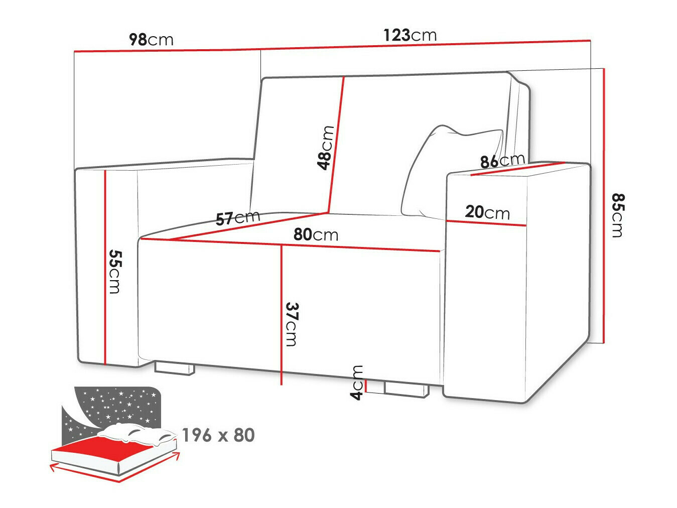 Fotelja Columbus 195 (Neve 77)
