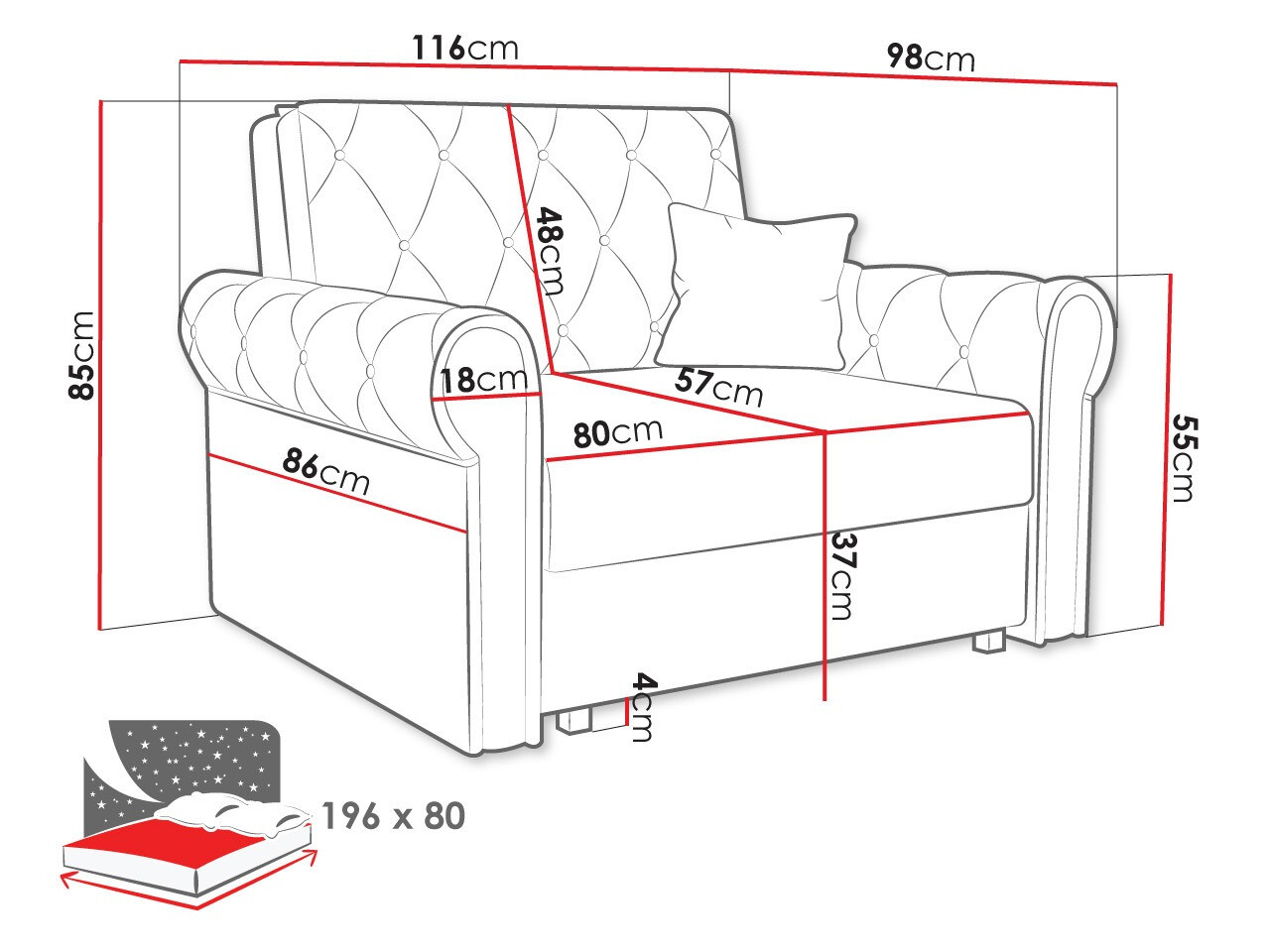Fotelja Columbus 200 (Kronos 09)