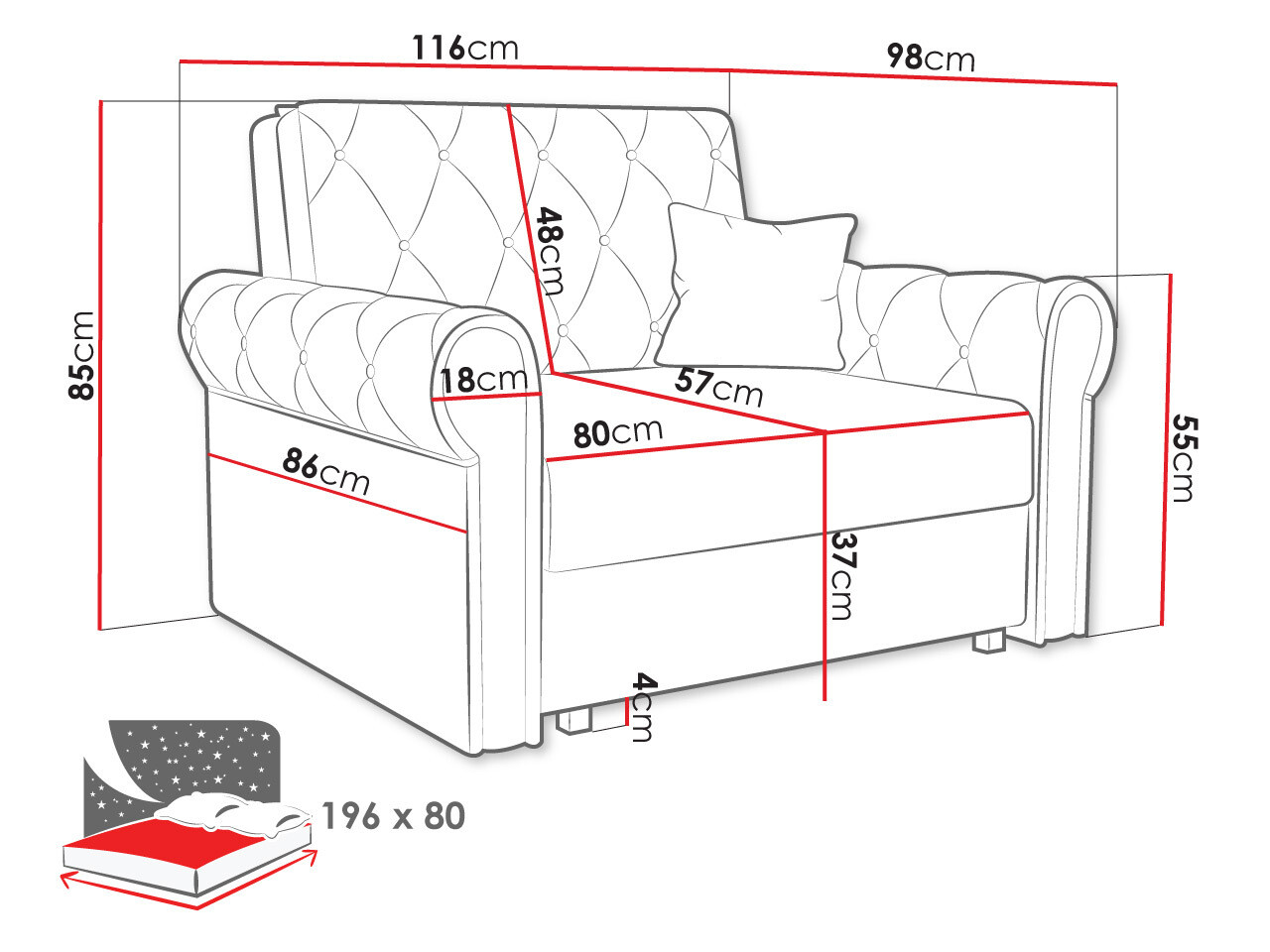 Fotelja Columbus 200 (Kronos 53)