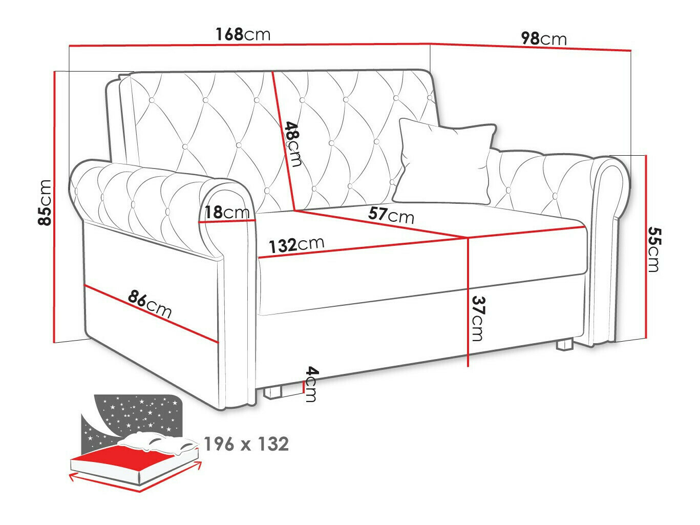 Sofa na razvlačenje Aelara III (Paros 2)