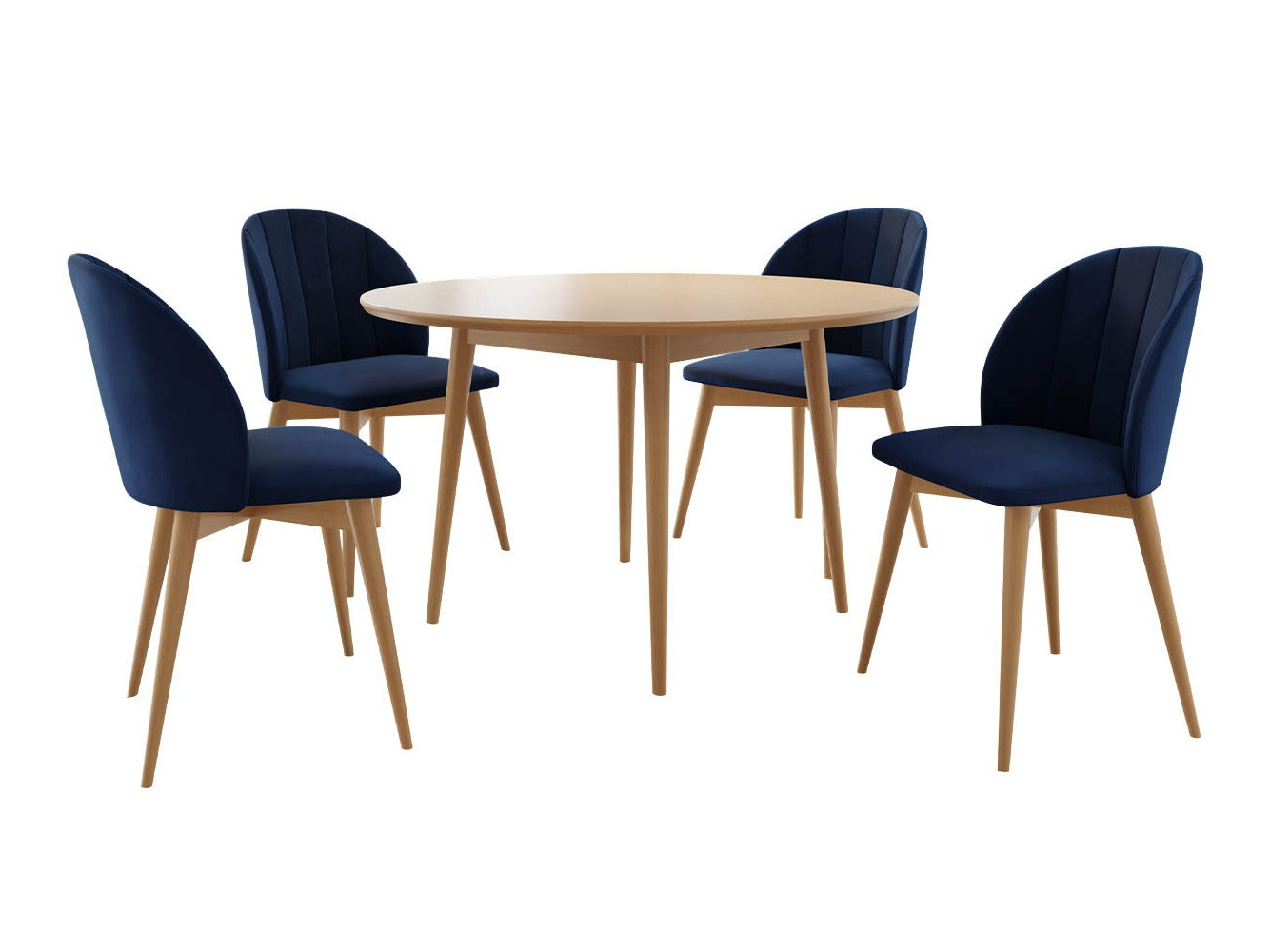 Trpezarijski set Racine 127 (Braon + Magic Velvet 2216)