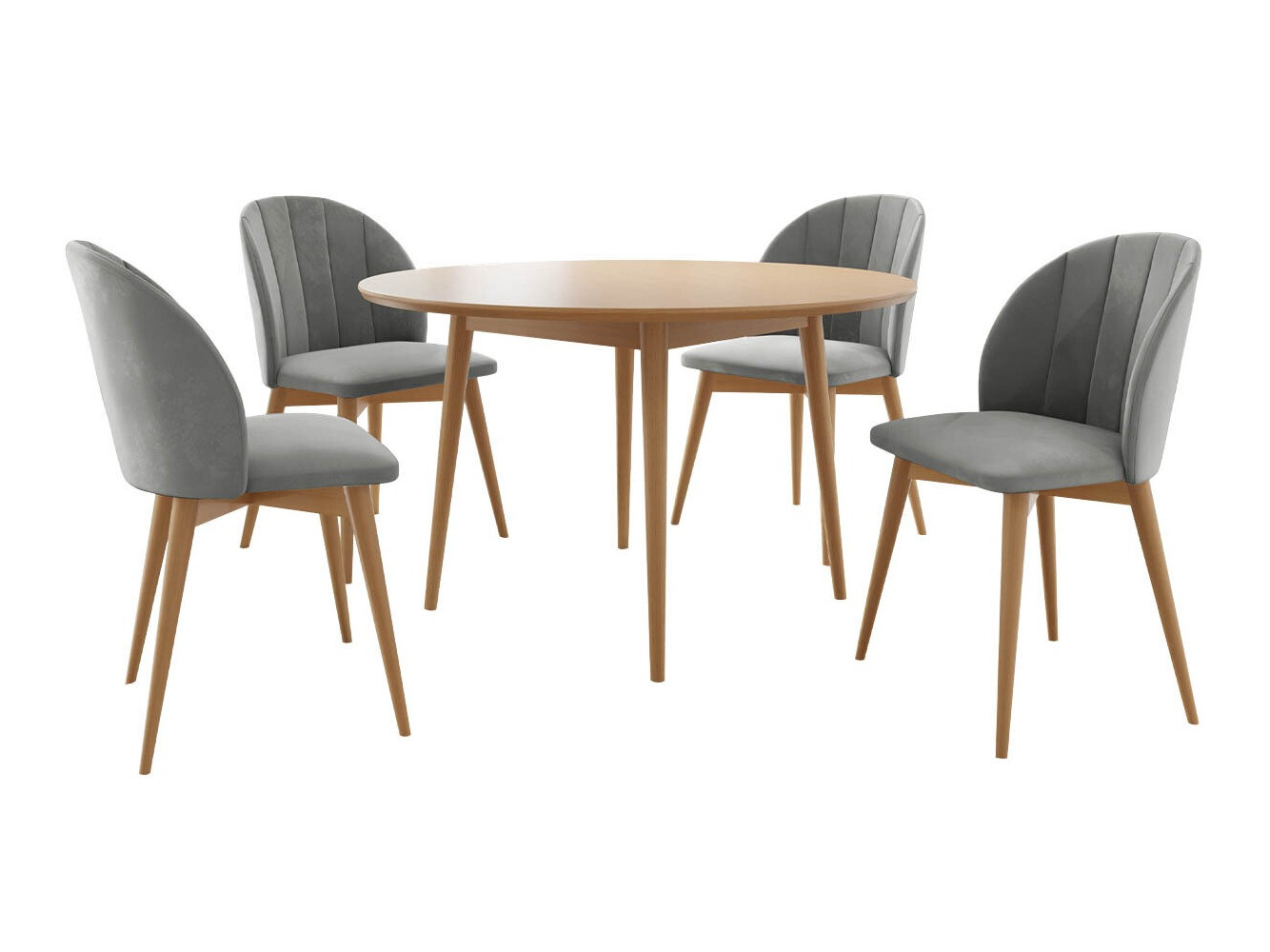 Trpezarijski set Racine 127 (Braon + Magic Velvet 2217)