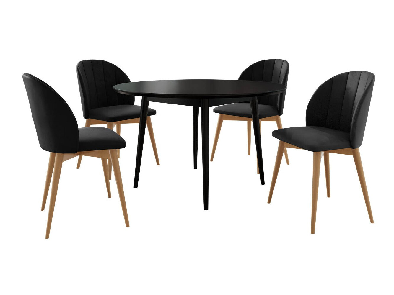 Trpezarijski set Racine 127 (Braon + Magic Velvet 2219)