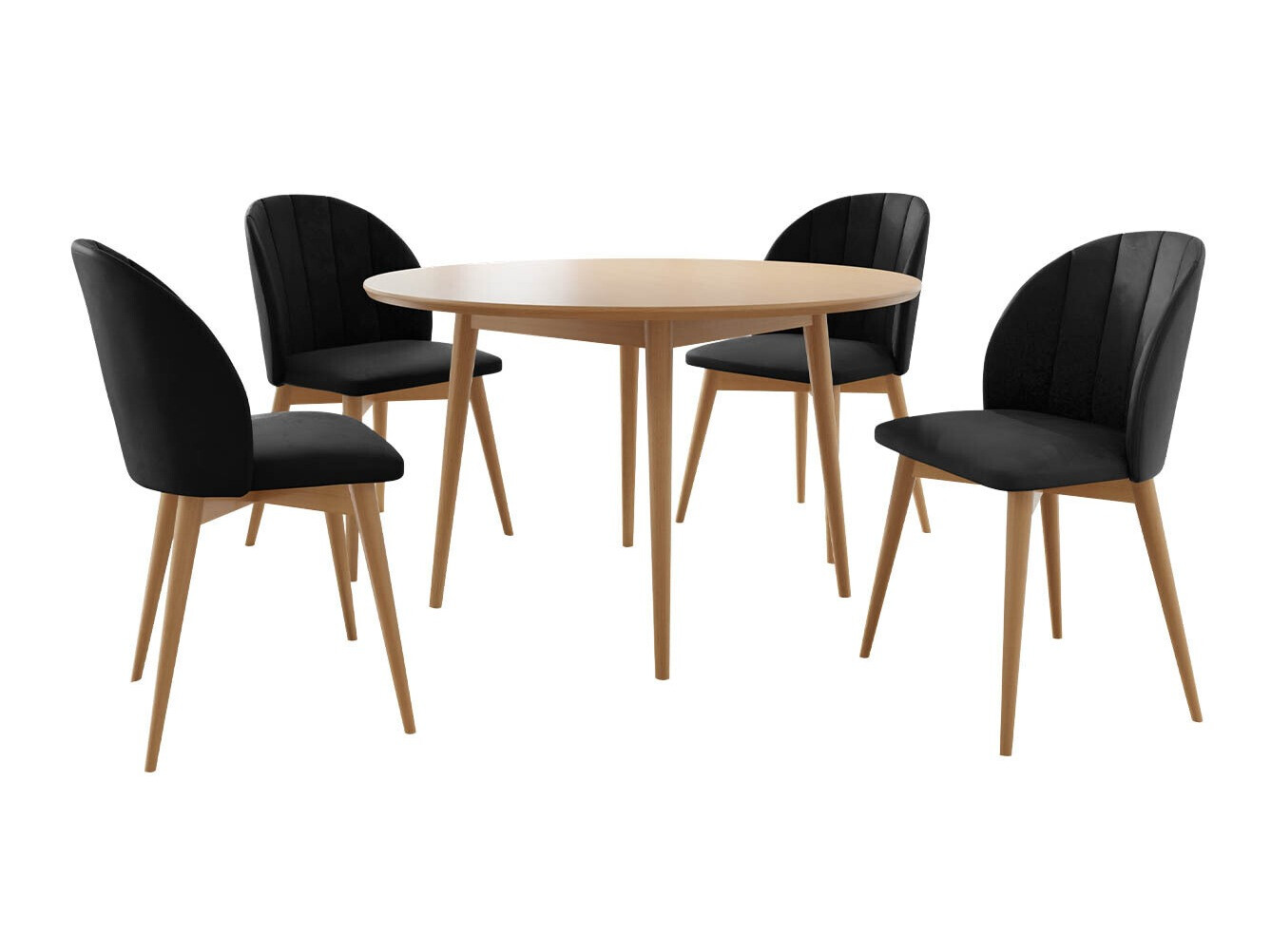 Trpezarijski set Racine 127 (Braon + Magic Velvet 2219)