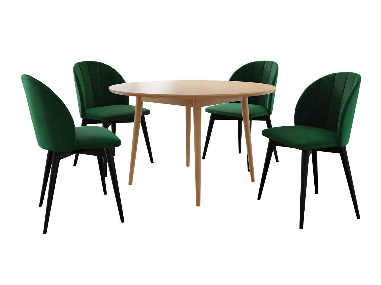 Trpezarijski set Racine 127 (Braon + Magic Velvet 2225)