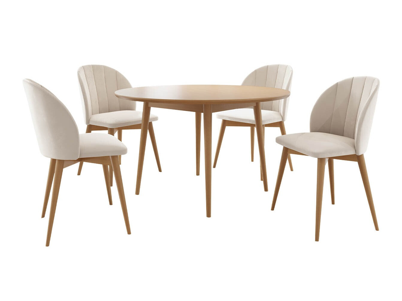 Trpezarijski set Racine 127 (Braon + Magic Velvet 2250)