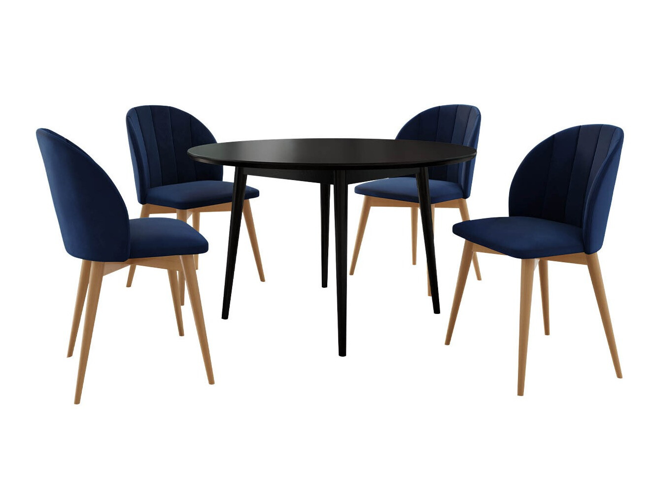 Trpezarijski set Racine 127 (Smeđa + Magic Velvet 2216)