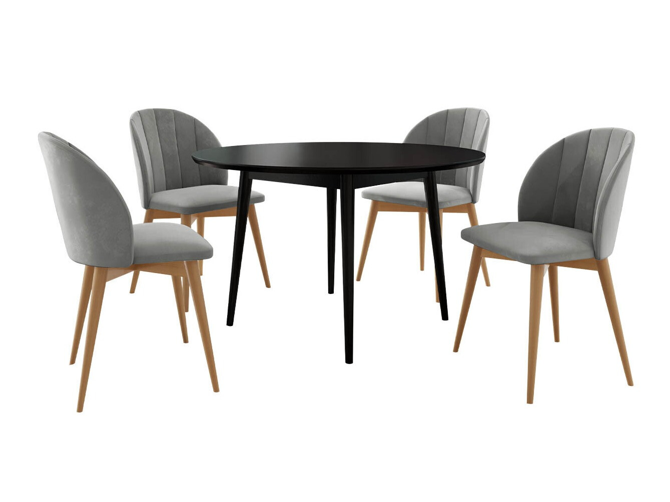 Trpezarijski set Racine 127 (Smeđa + Magic Velvet 2217)