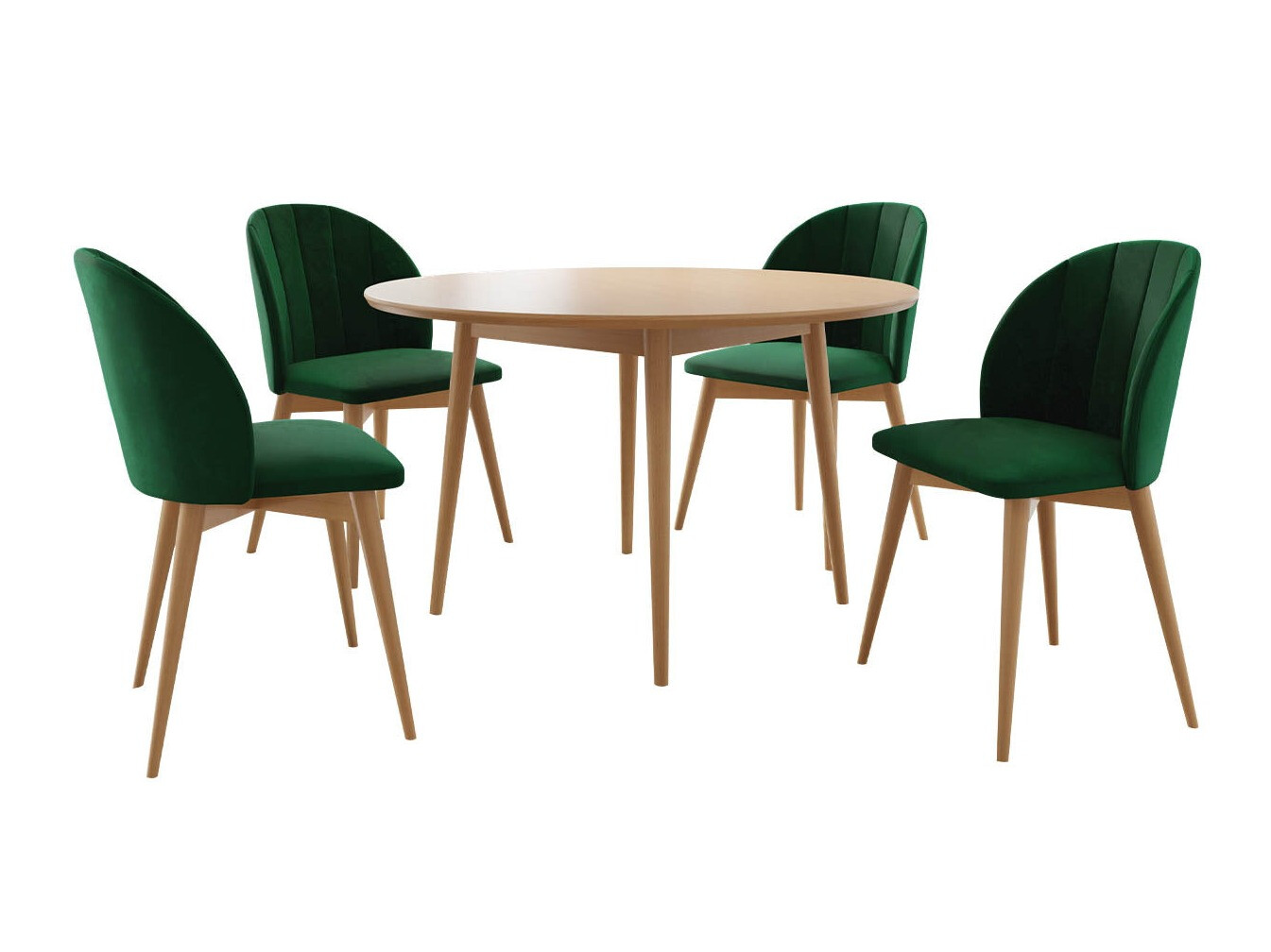 Trpezarijski set Racine 127 (Smeđa + Magic Velvet 2225)