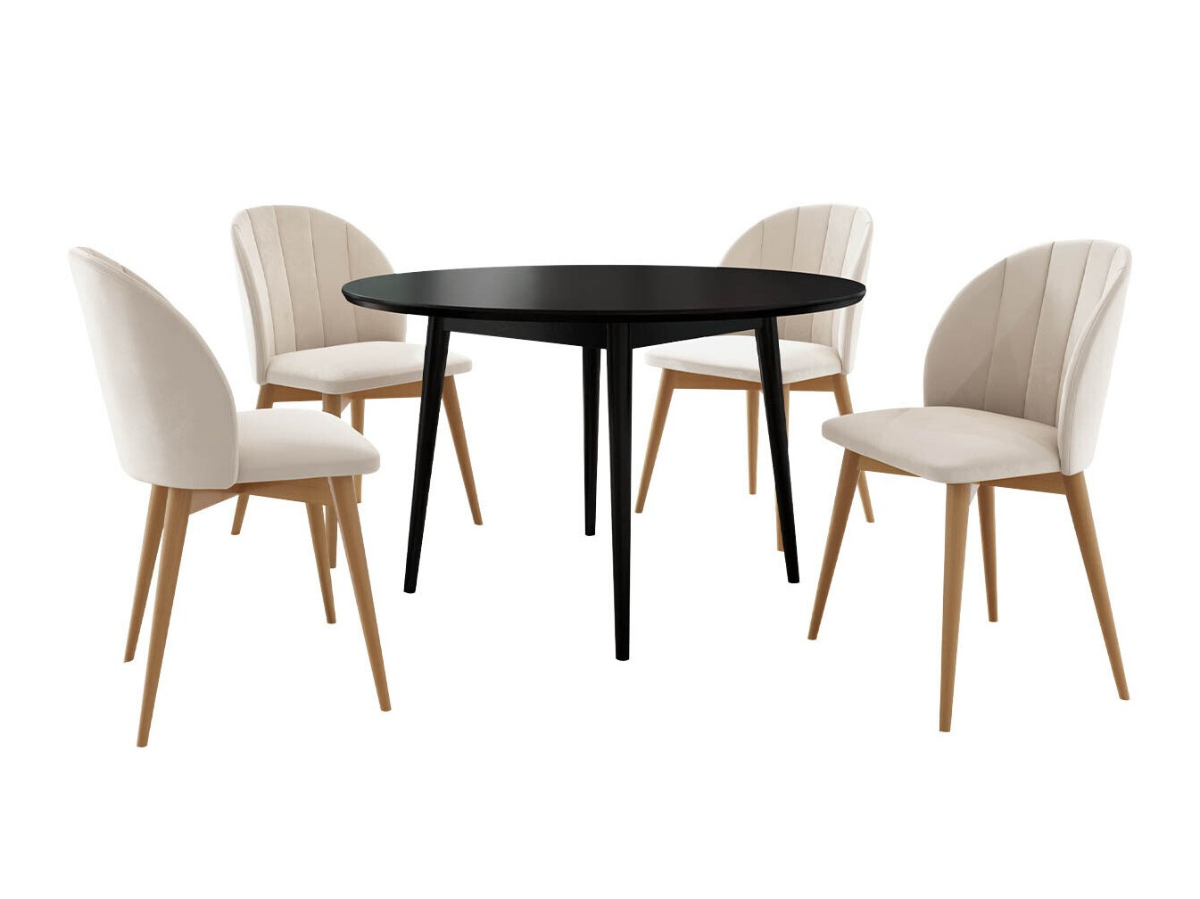 Trpezarijski set Racine 127 (Smeđa + Magic Velvet 2250)