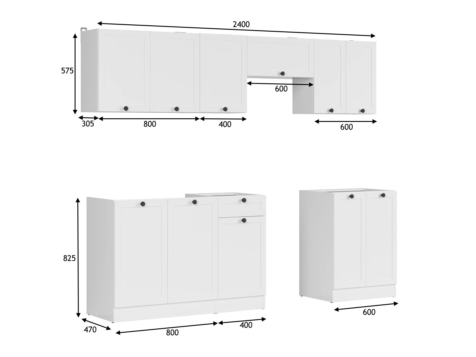 Modularni kuhinjski set Classic White 119