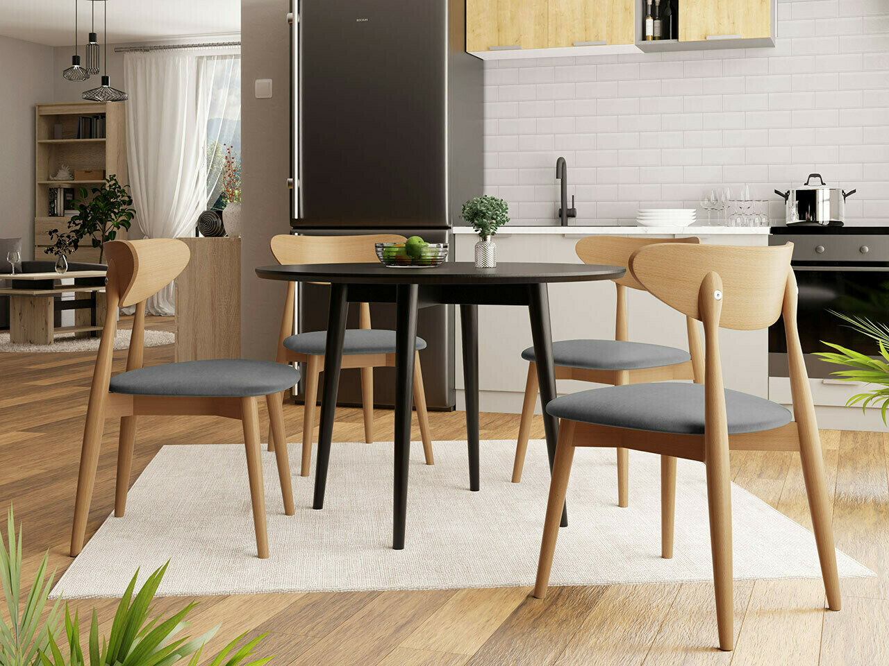 Trpezarijski set Racine 124 (Braon)