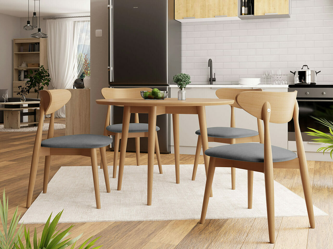 Trpezarijski set Racine 124 (Braon)