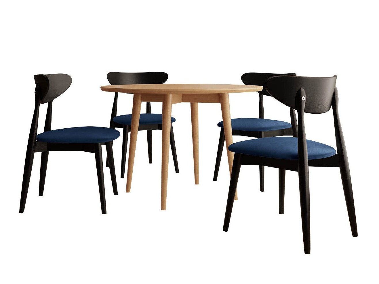 Trpezarijski set Racine 124 (Crno)