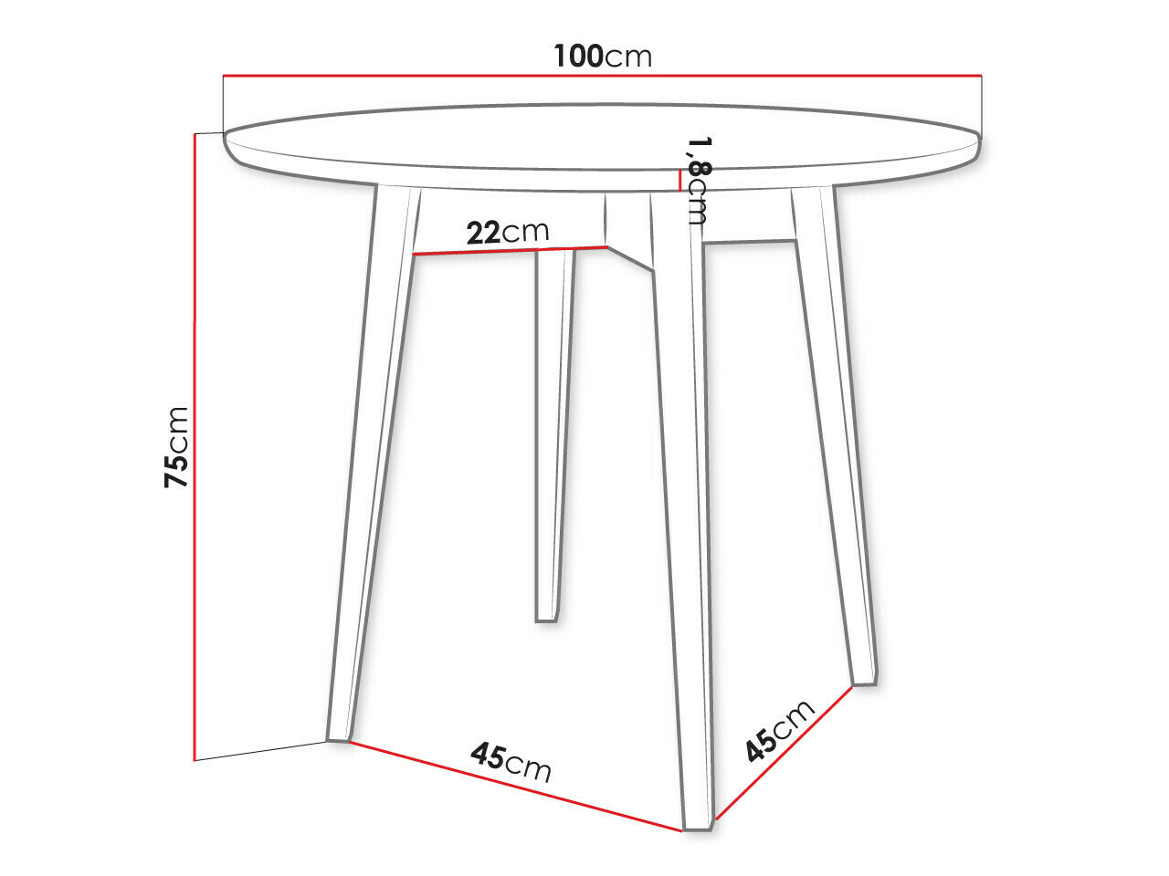 Trpezarijski set Racine 124 (Crno)