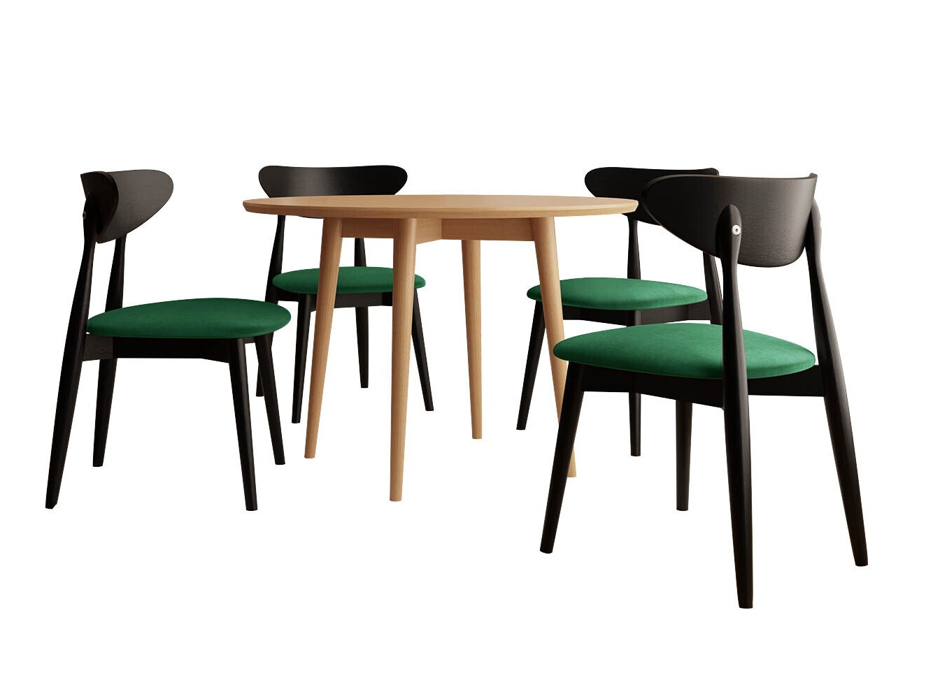 Trpezarijski set Racine 124 (Crno)