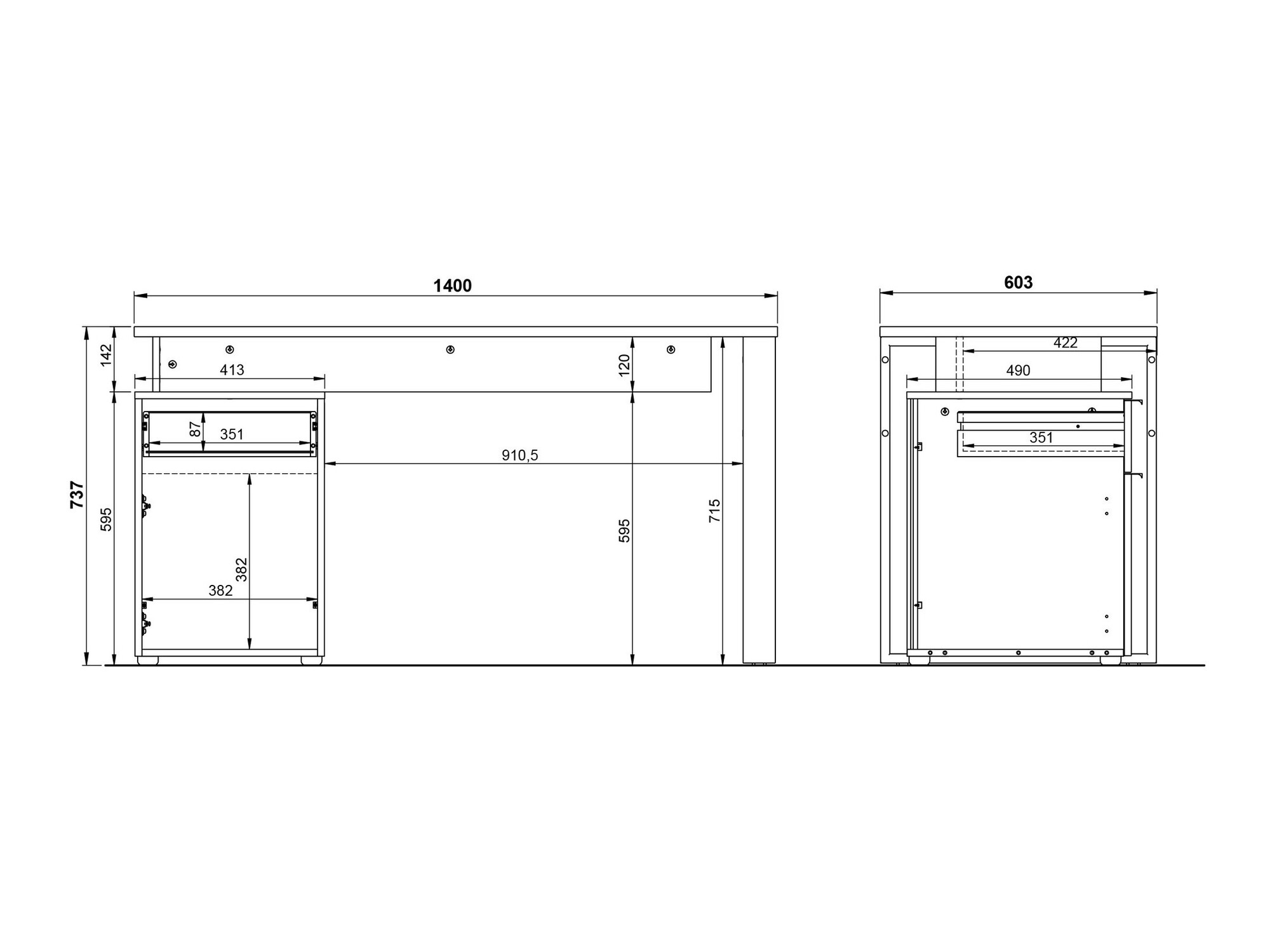 Kancelarijski sto Sacramento 507