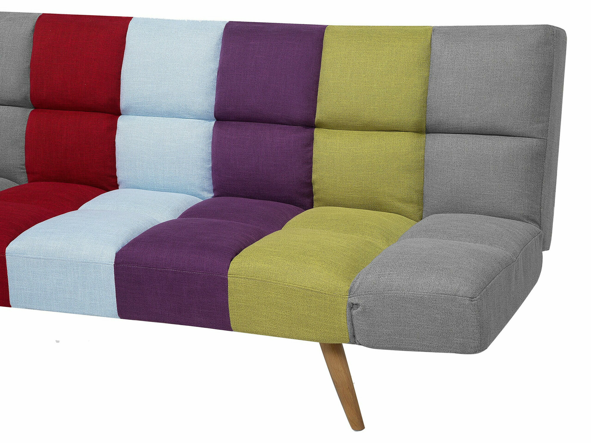 Sofa na razvlačenje Berwyn 1552 (Sivo + Crvena + Plava)