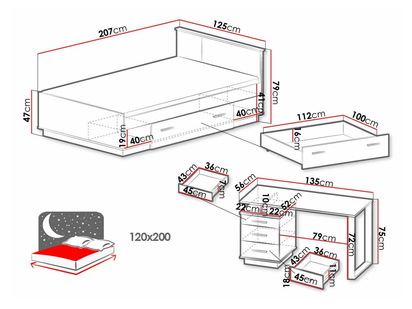 Set spavaća soba Tenodeu 129