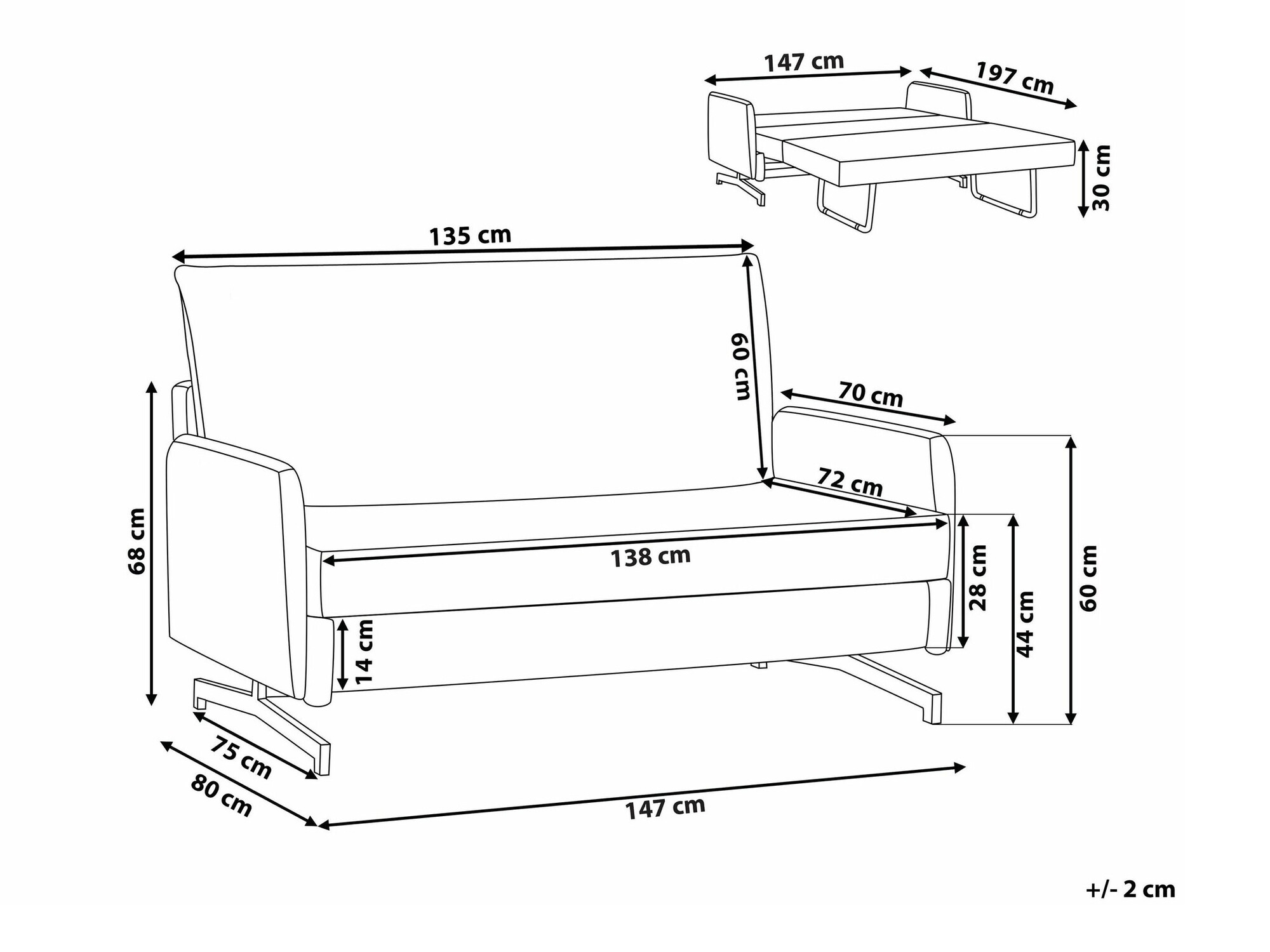 Sofa na razvlačenje Berwyn 1557 (Ružičasta)