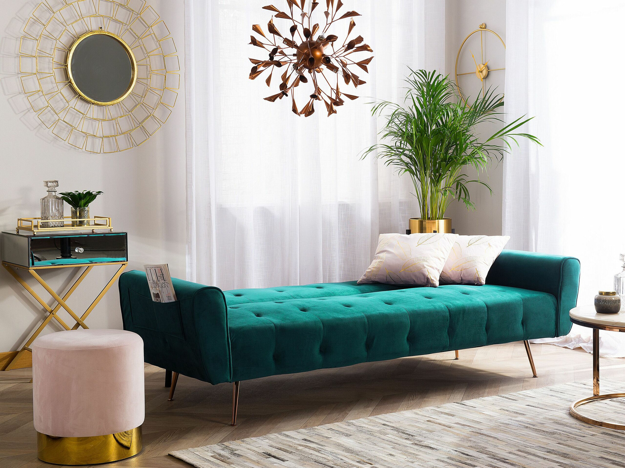 Sofa na razvlačenje Berwyn 1560 (Zelena)