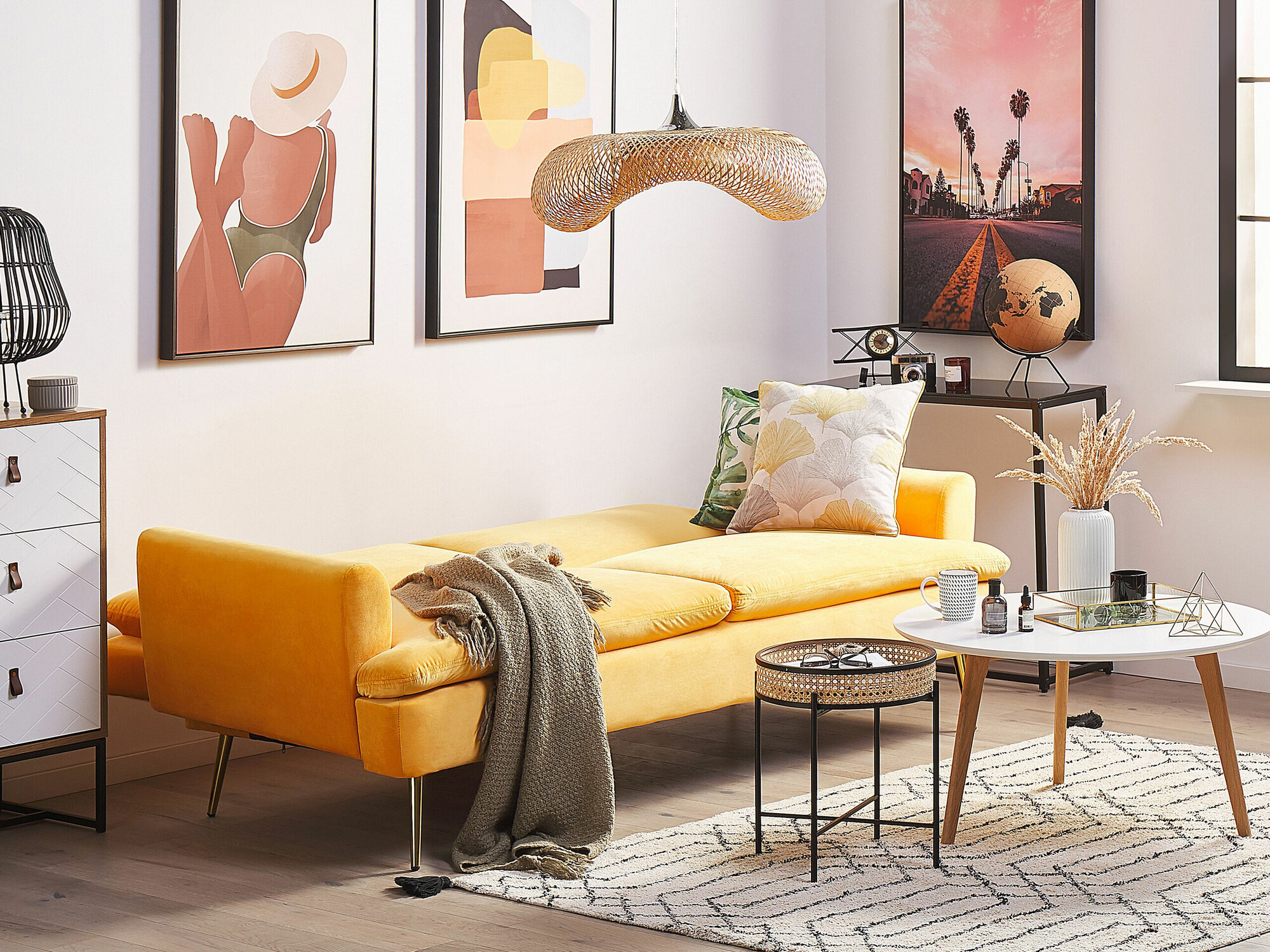Sofa na razvlačenje Berwyn 1564 (Žuta)