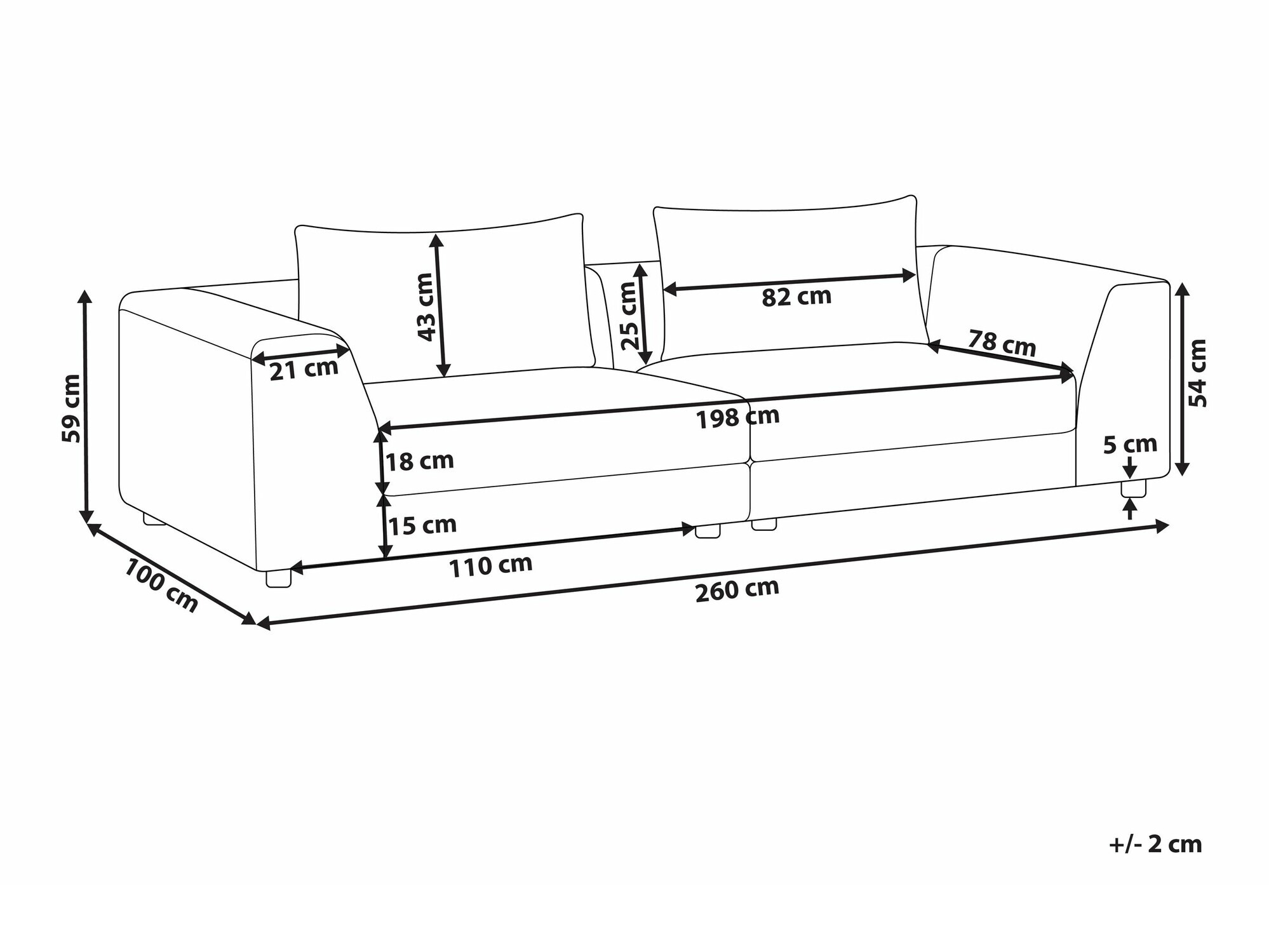 Sofa Berwyn 2134 (Bež)