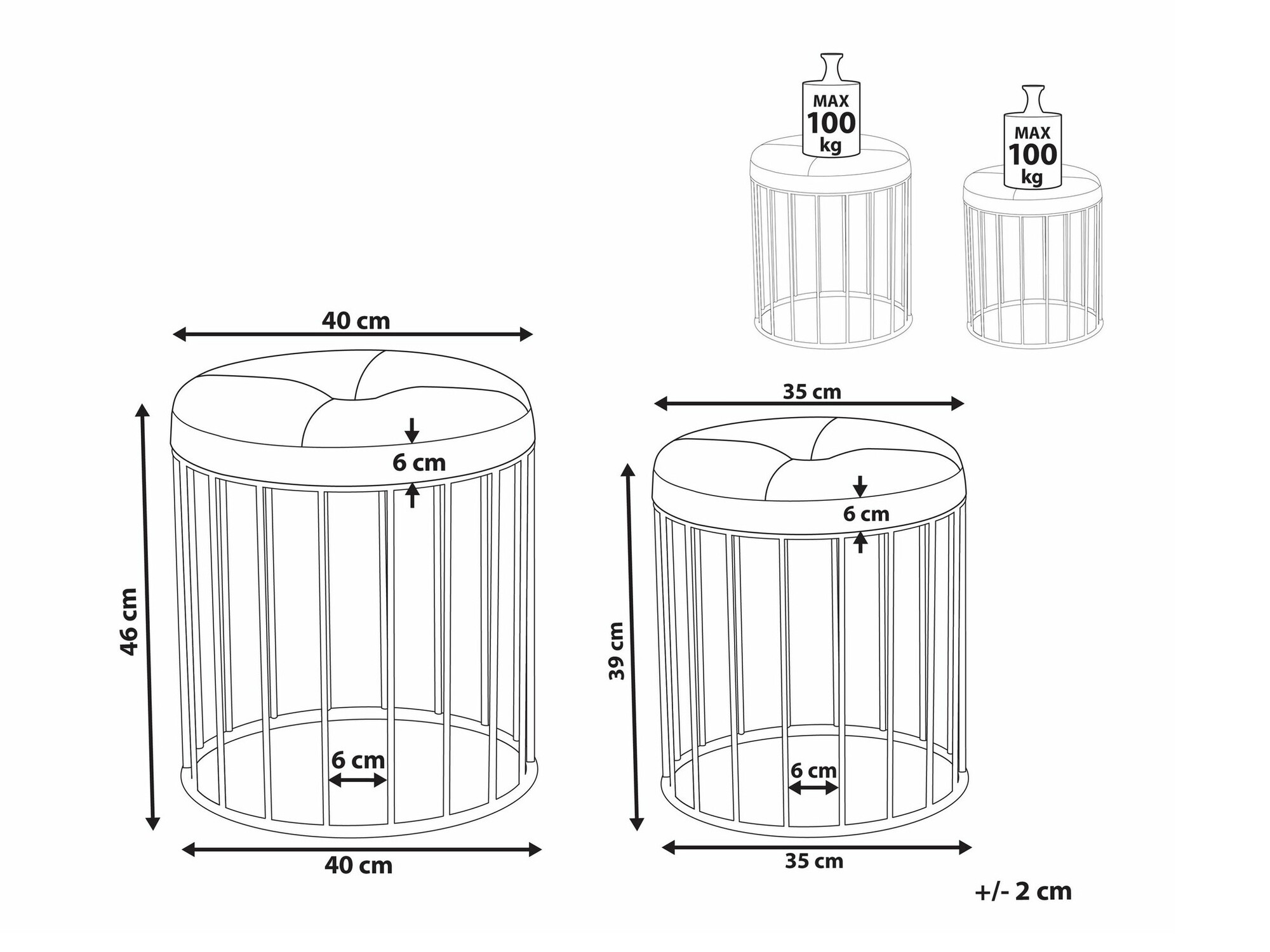 Set taburea Berwyn 1578 (Tamno tirkizno)