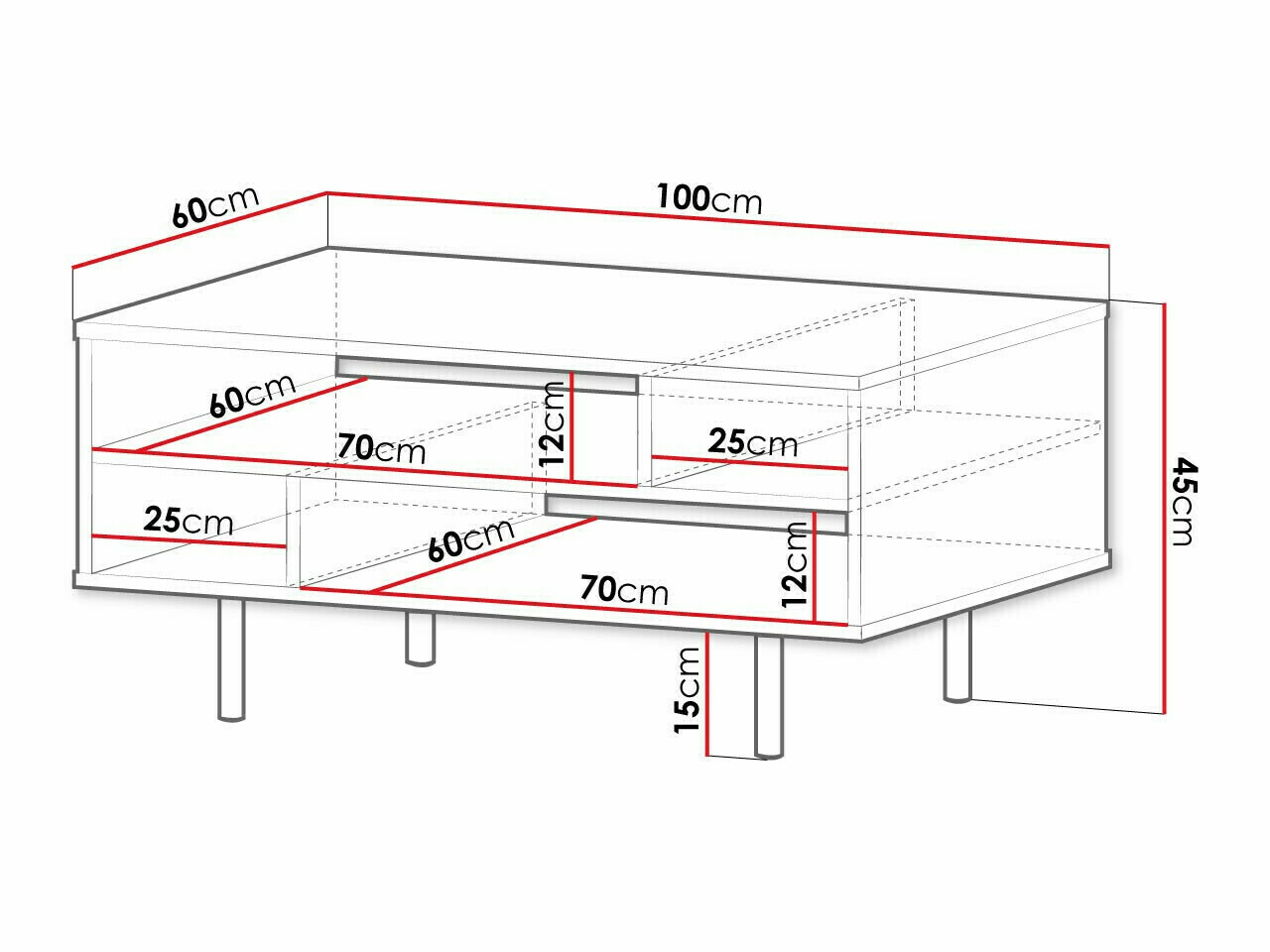 Stočić za kafu Virdomi 102 (Crno)
