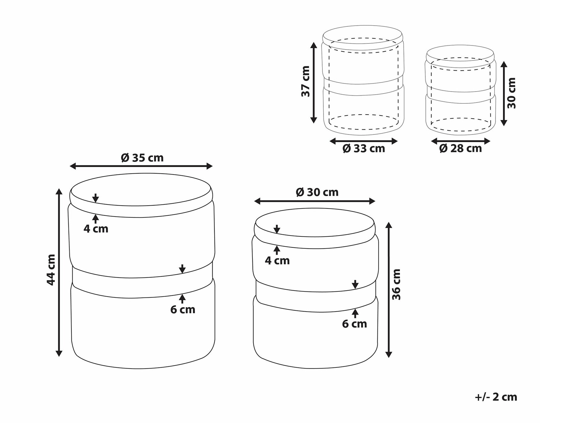 Set taburea Berwyn 1629 (Crno)