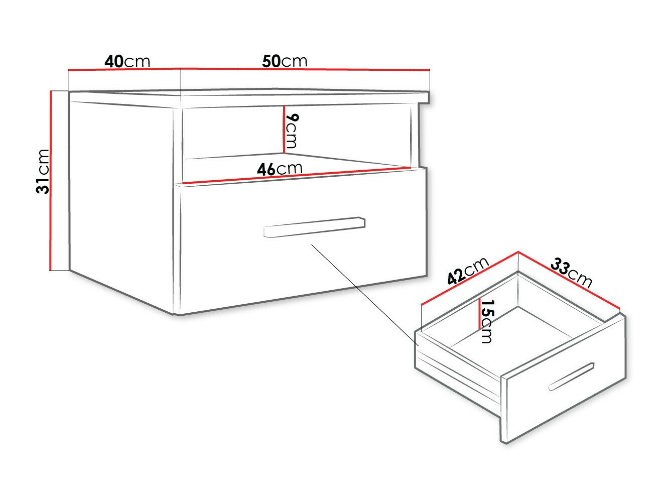 Noćni ormarić Comfivo Romtea 102