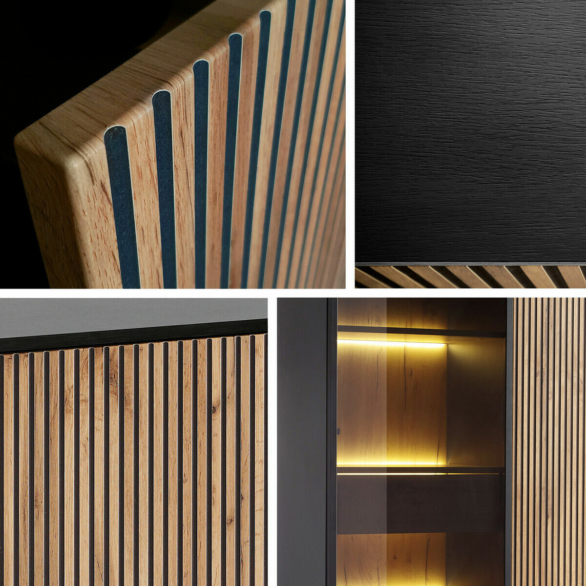 Ormarić Soferi 107 (Crno + Вотан храст)