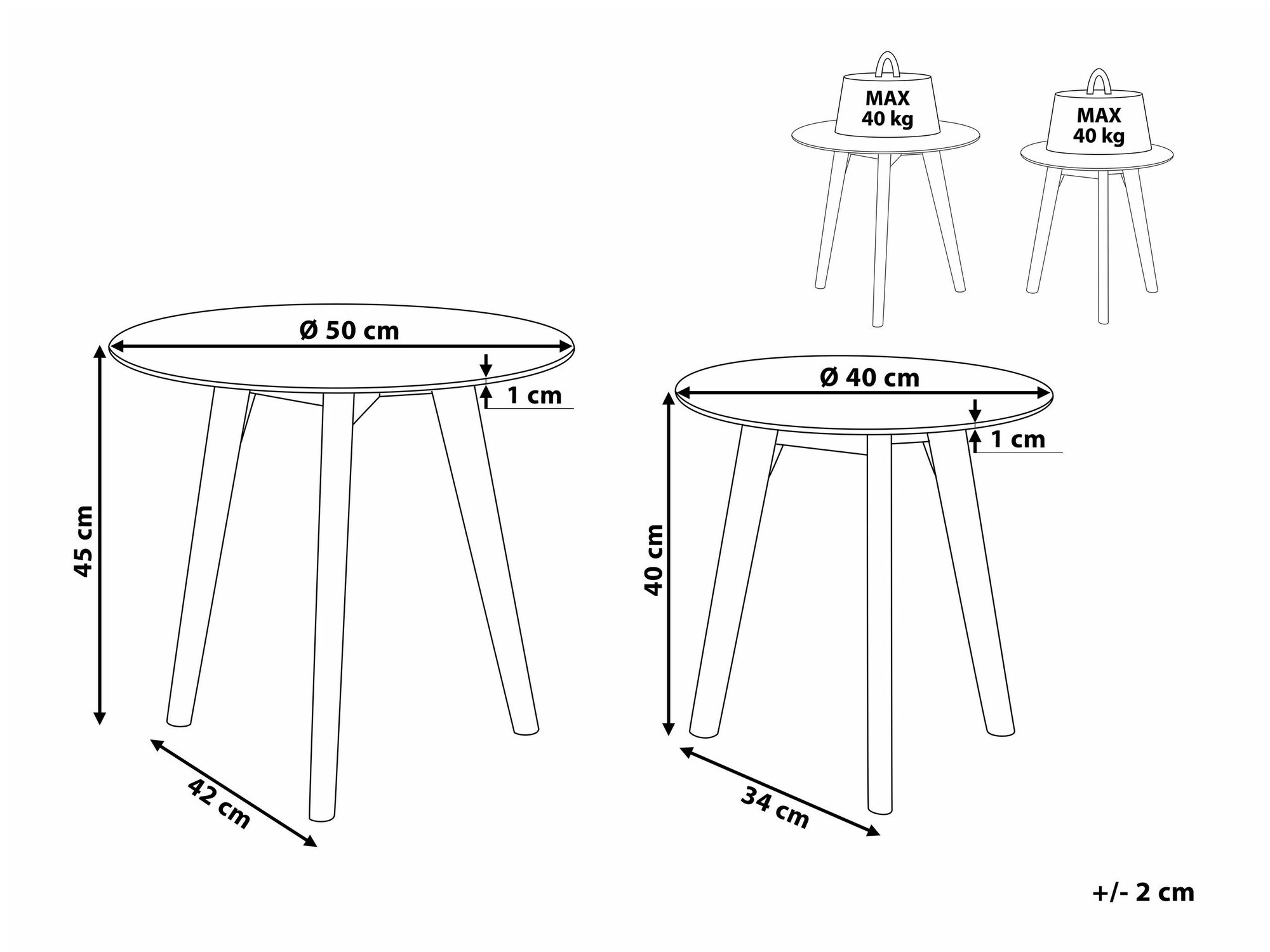 Set stočića za kafu Berwyn 1637