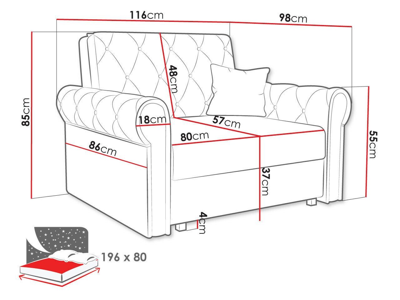 Fotelja Columbus 200 (Paros 2)