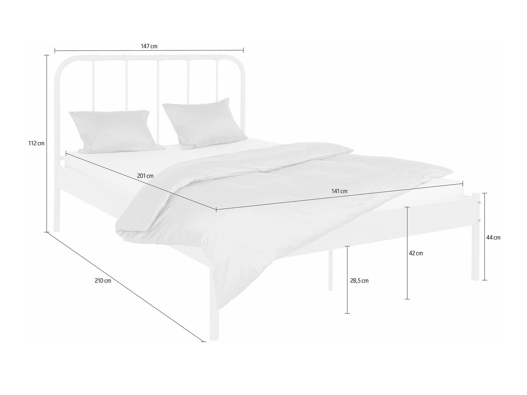 Krevet Denton 1265 (Sivo)