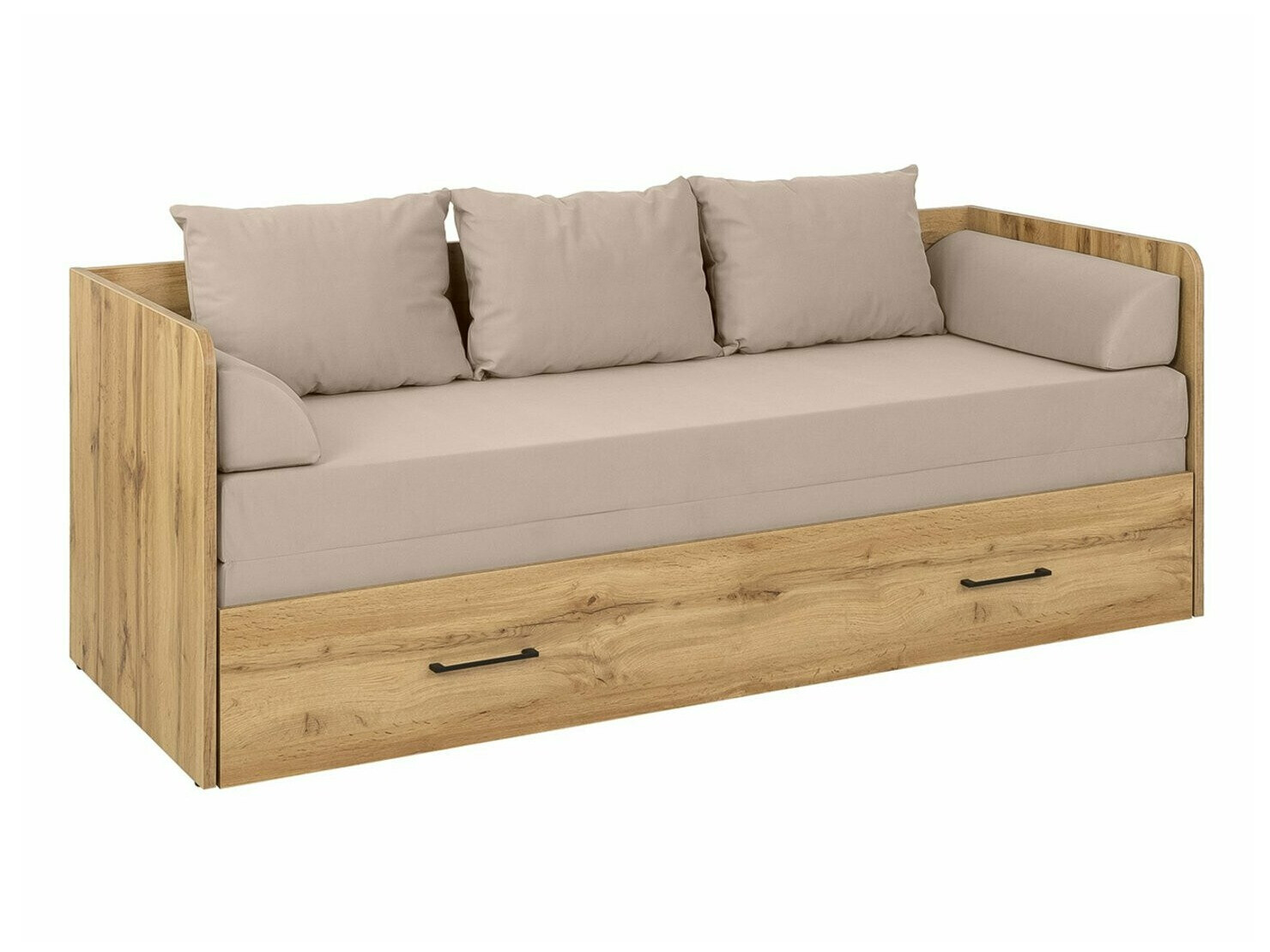 Krevet Boston 517 (Вотан храст + Beige)