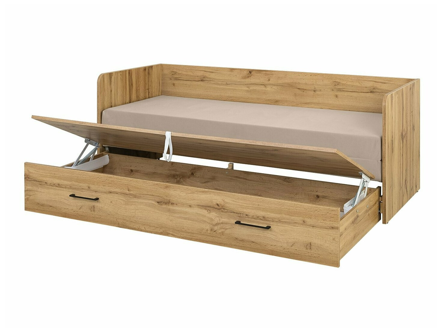 Krevet Boston 517 (Вотан храст + Beige)