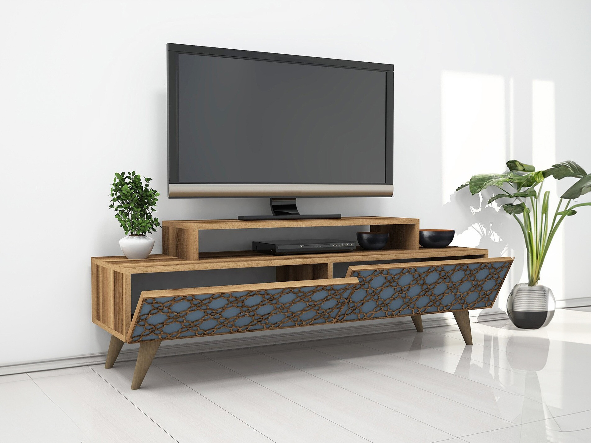 TV komoda Kailua 160 (Orah + Plava)