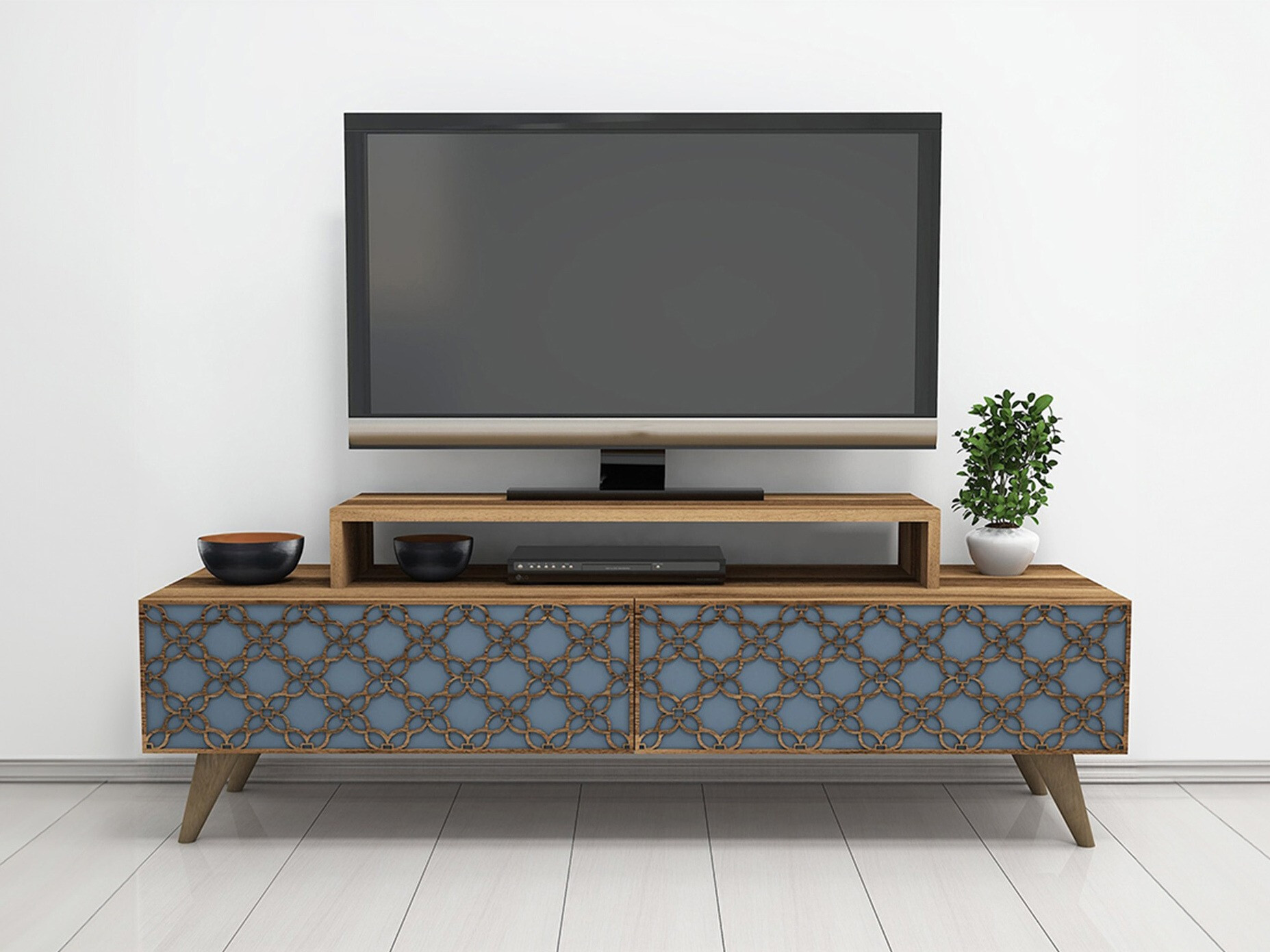 TV komoda Kailua 160 (Orah + Plava)
