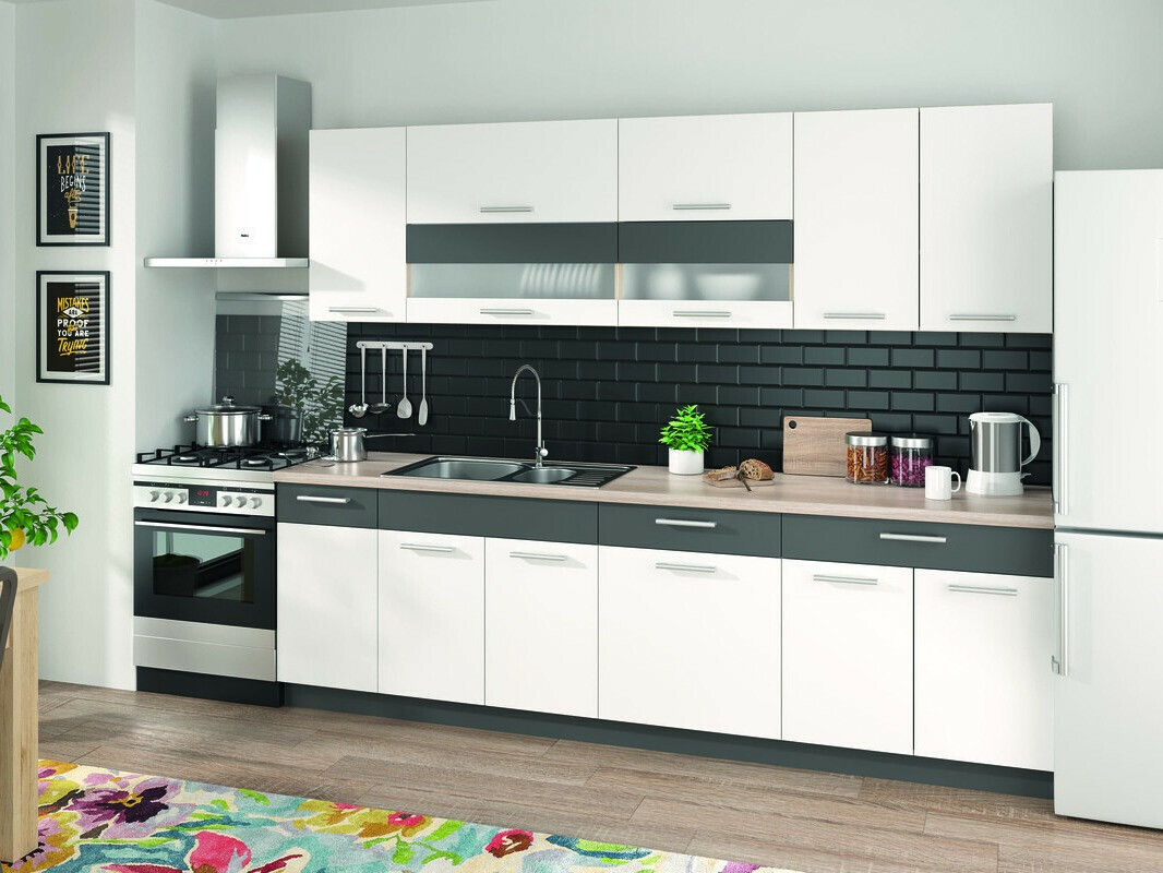 Modularni zidni ugaoni ormar Mode White 108