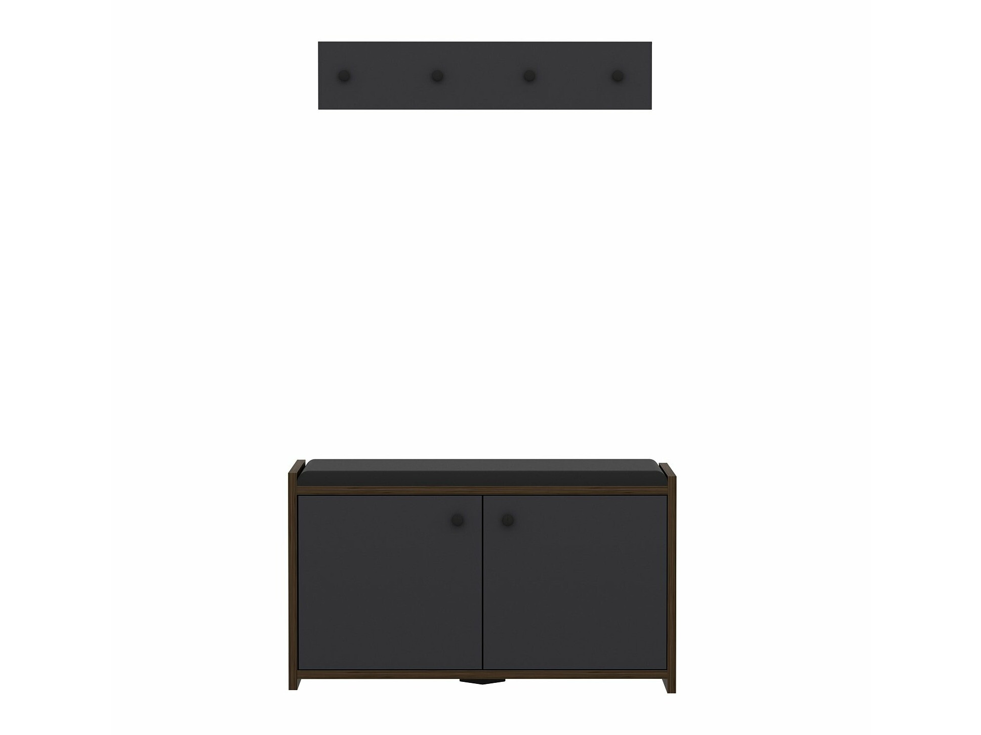Set za hodnik Kailua 1765 (Antracit + Tamno drvo)