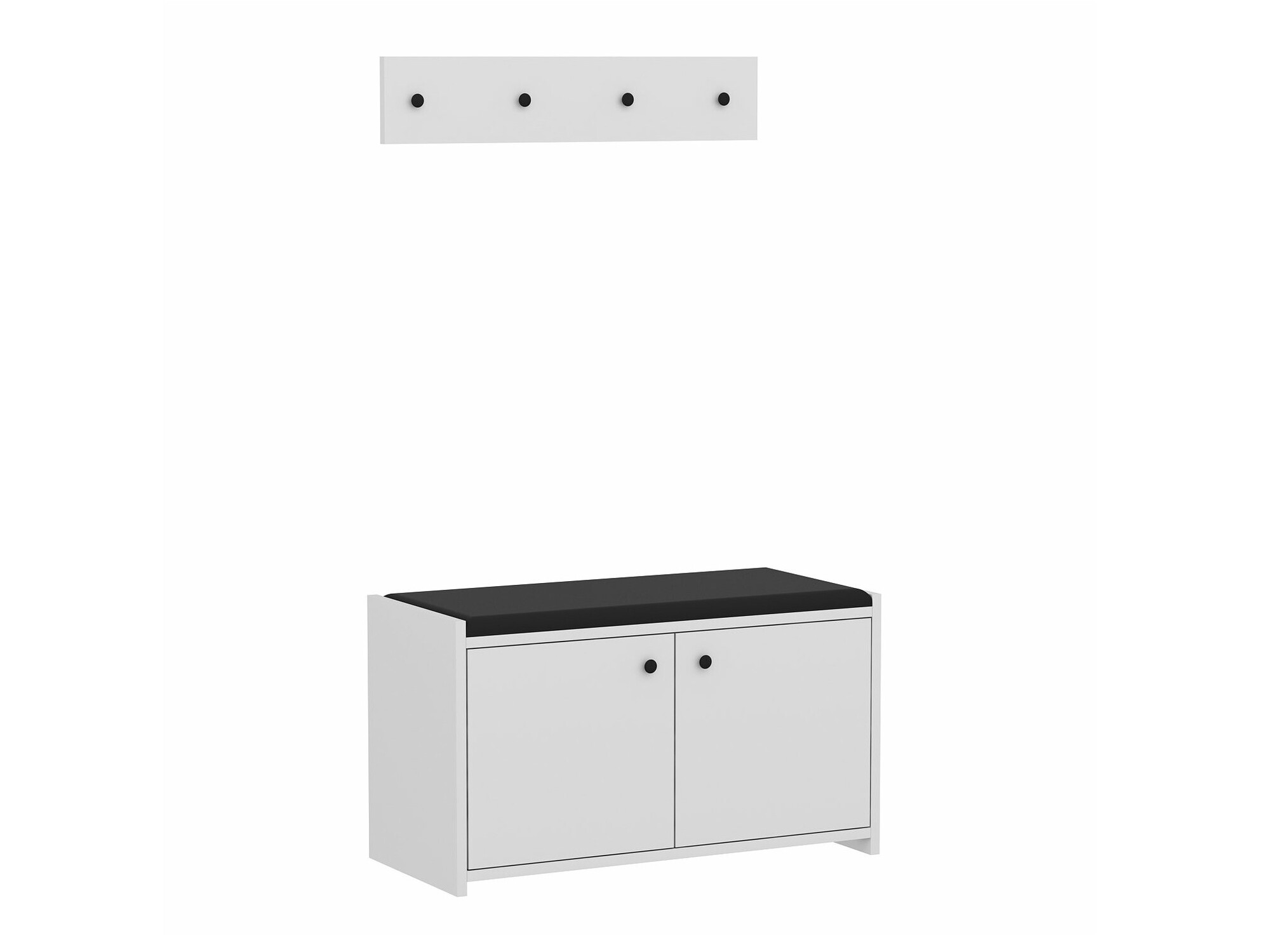 Set za hodnik Kailua 1765 (Belo + Crno)