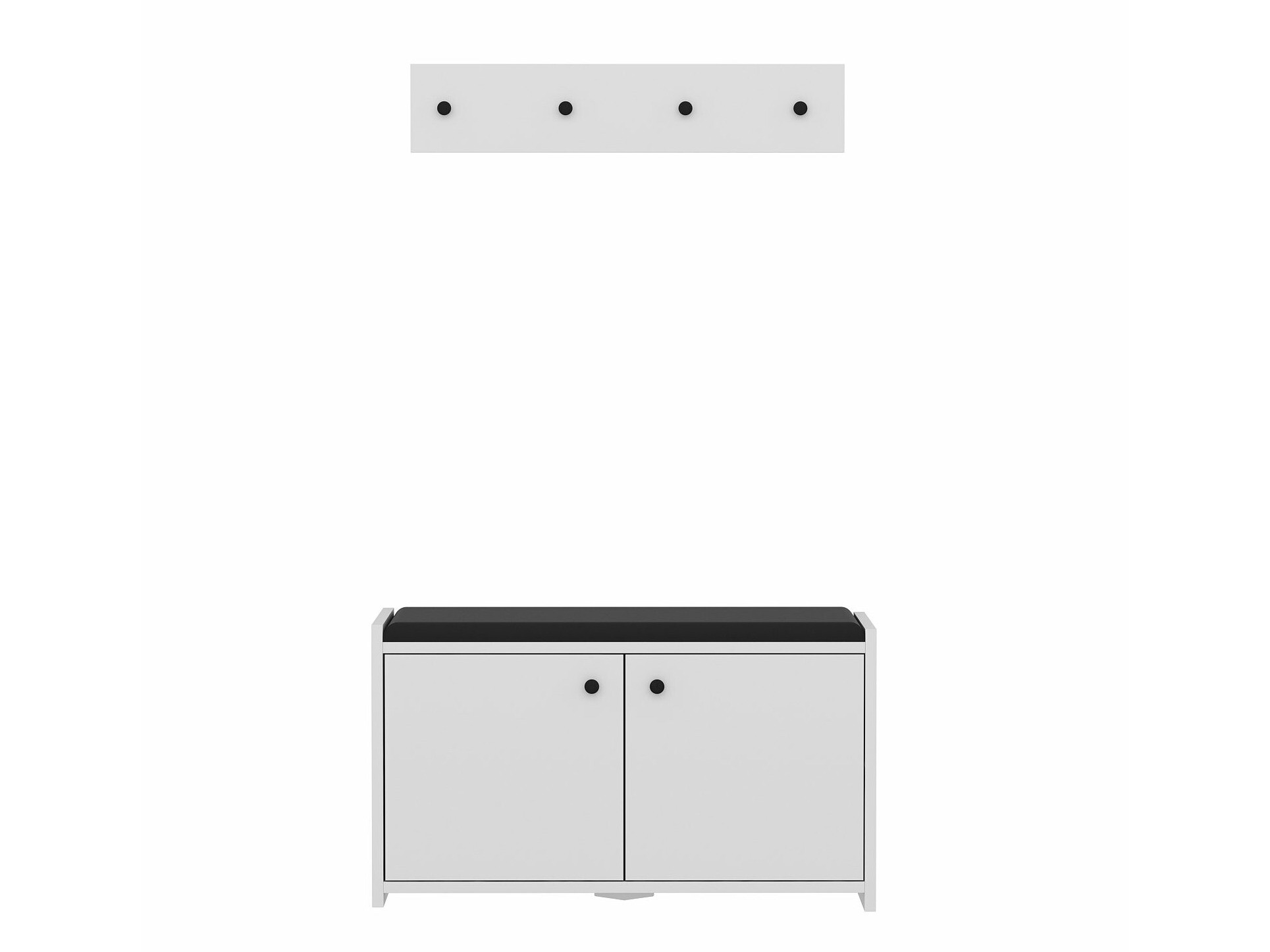 Set za hodnik Kailua 1765 (Belo + Crno)