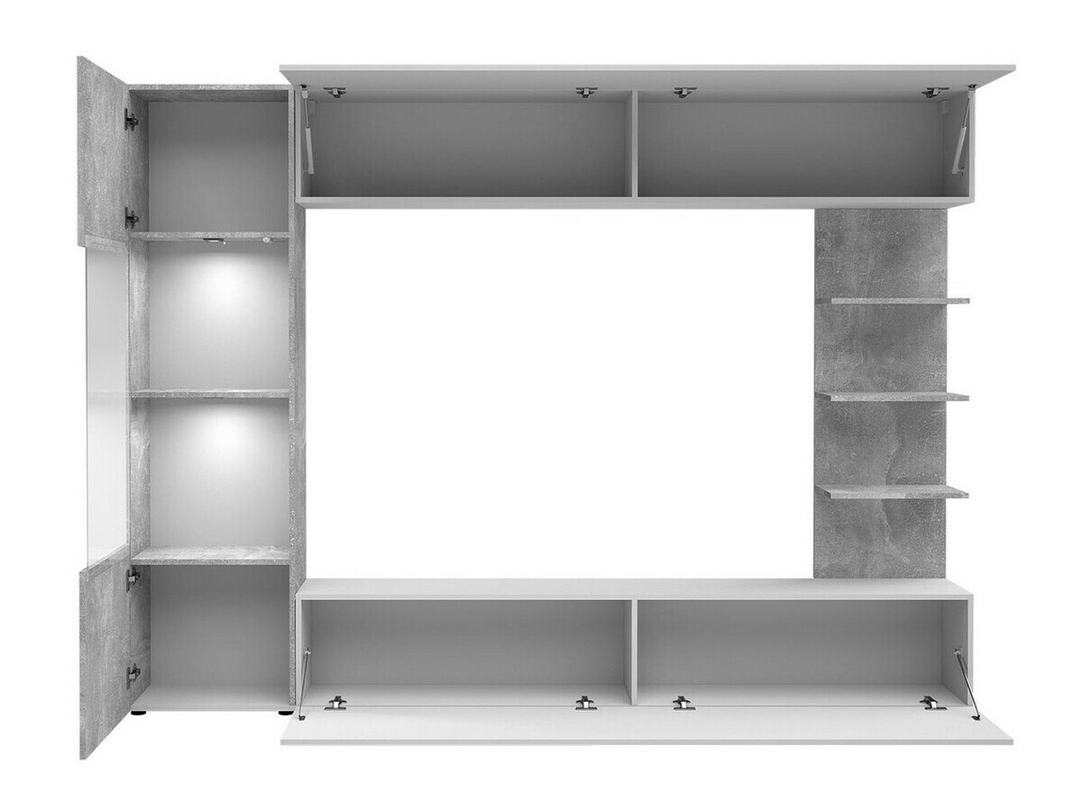 Set za dnevnu sobu Comfivo 210 (Belo + Beton)