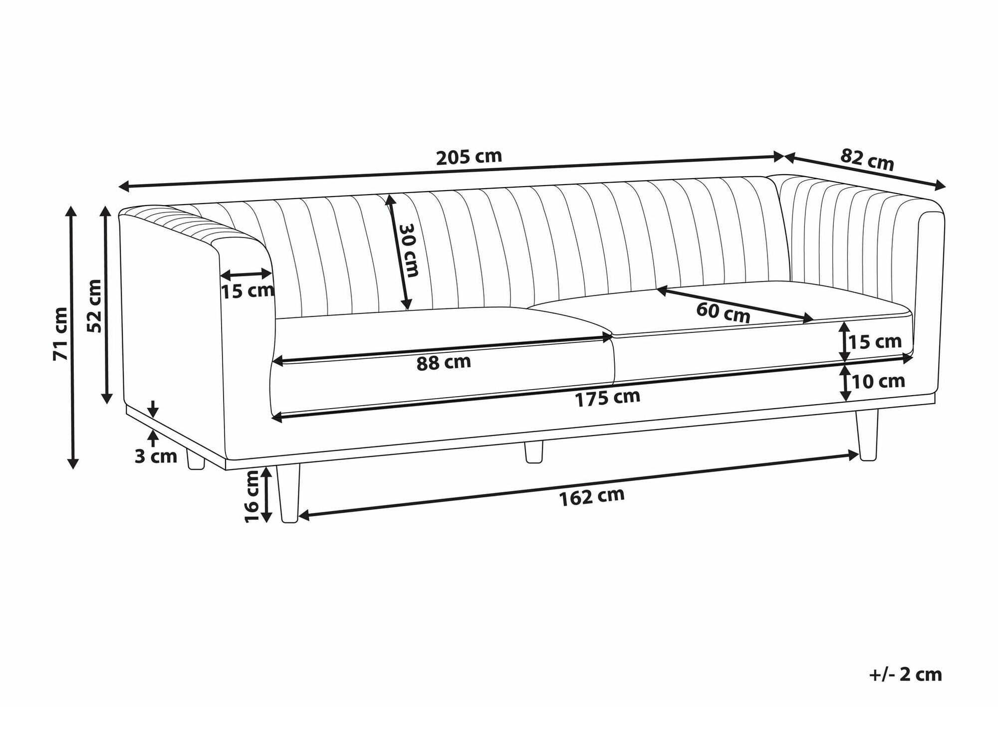 Sofa Berwyn 1682 (Bež)