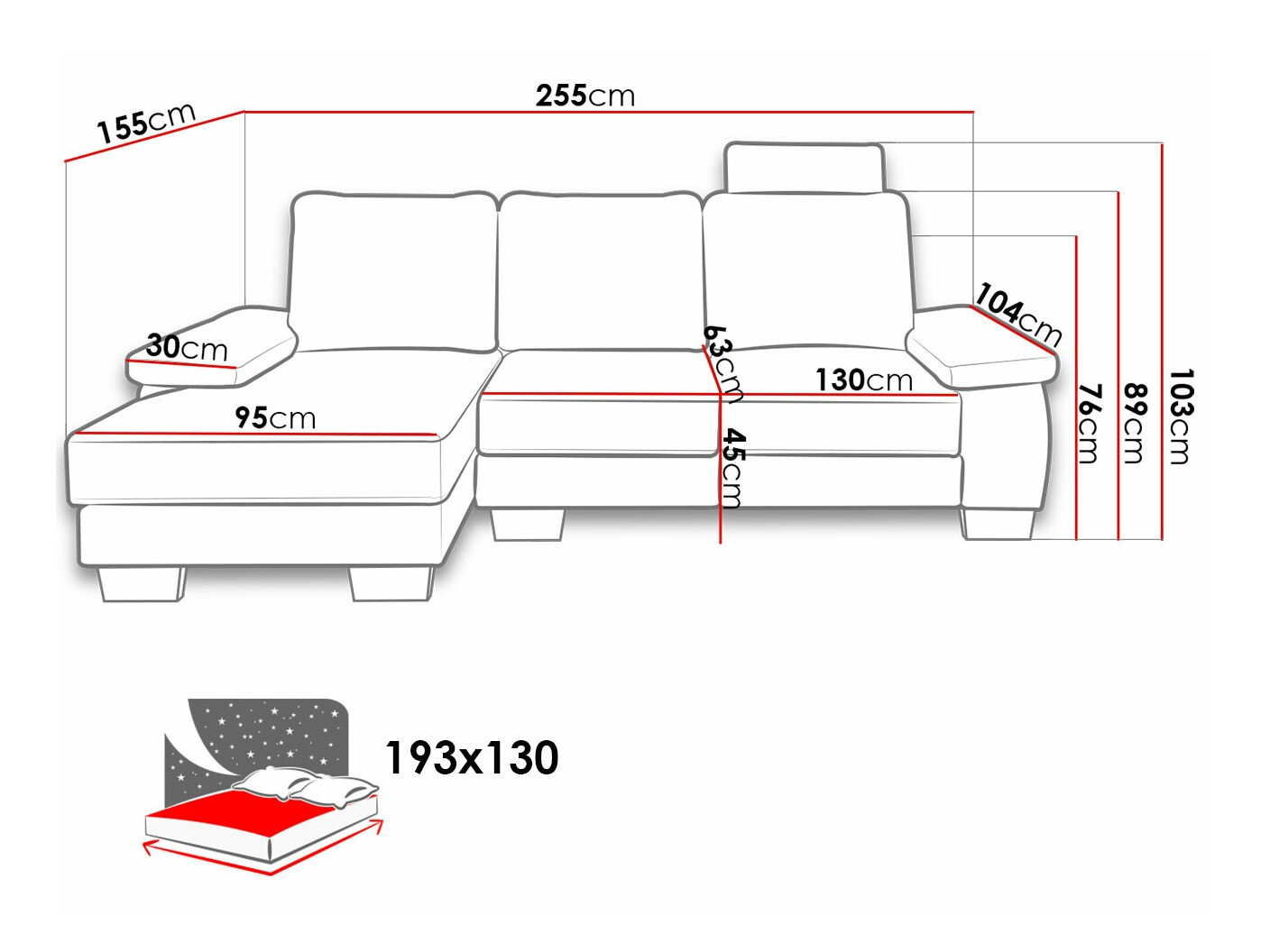 Ugaona sofa Lincoln 182 (Barrel 19)