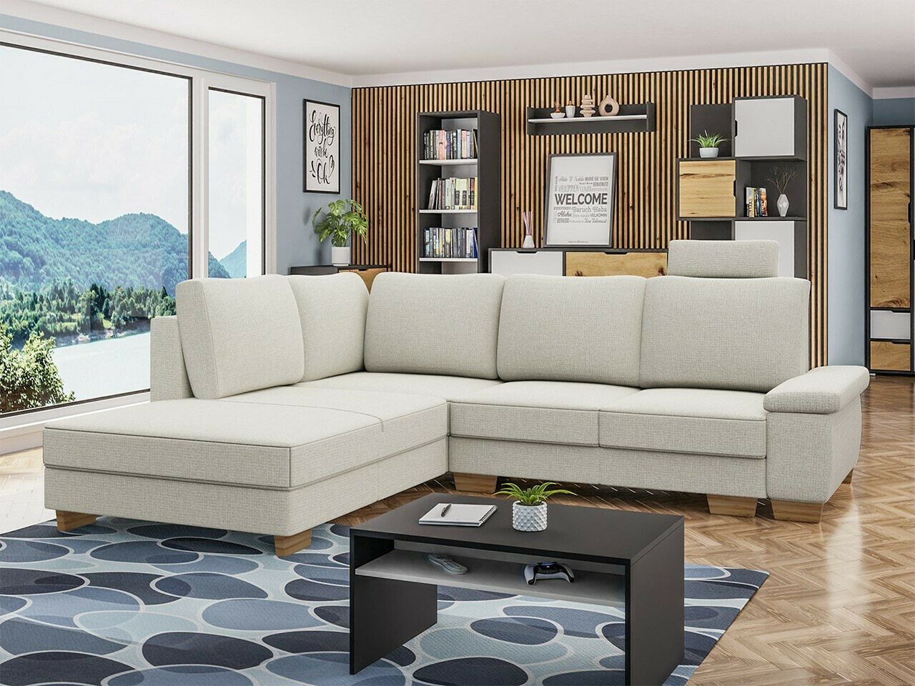 Ugaona sofa Lincoln 183 (Barrel 03)