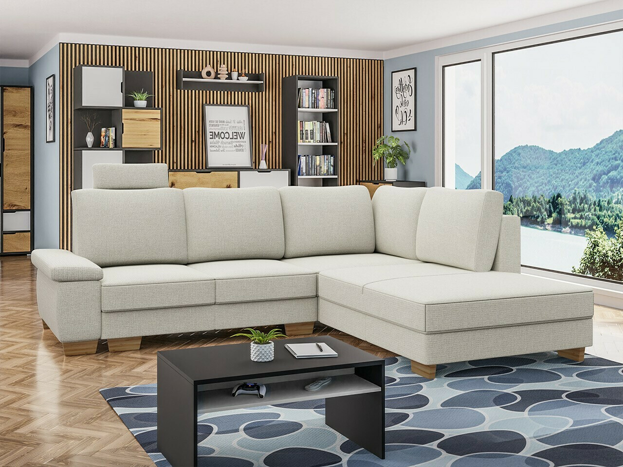 Ugaona sofa Lincoln 183 (Barrel 03)