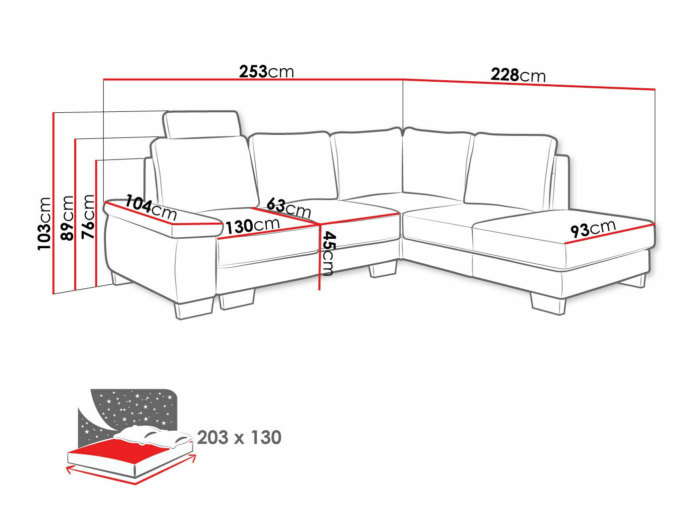 Ugaona sofa Lincoln 183 (Barrel 19)