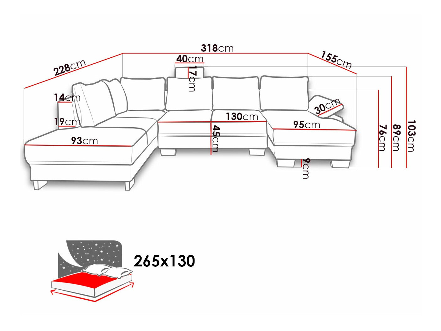 Ugaona sofa Lincoln 184 (Barrel 83)
